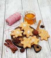 Christmas ginger and honey cookies photo
