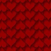 día de san valentín, corazones con fondo rojo. textura de corazones. plantilla cuadrada de corazones, tarjetas de celebración vector