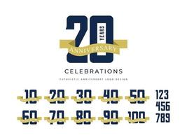 Anniversary celebration Logo Colletions Template vector