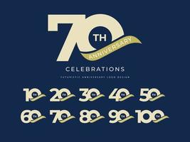 Anniversary celebration Logo Colletions Template vector