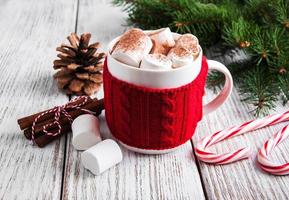 Christmas cocoa with marshmallow