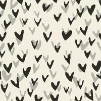 seamless monochrome valentine day pattern background with cute heart  , valentine card vector