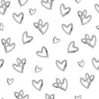 seamless doodle  heart pattern on white background , kids pattern vector