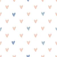 seamless valentine day pattern background with glitter and paint heart , valentine card vector