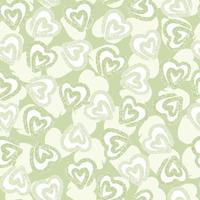 seamless valentine pattern background with green heart , kids pattern vector