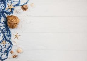 Fishing net with starfish photo