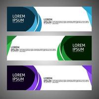 banner background, vector design in three different colors,