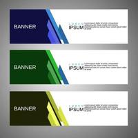 banner de diseño abstracto, plantilla elegante simple, en tricolor, rectángulo, vector