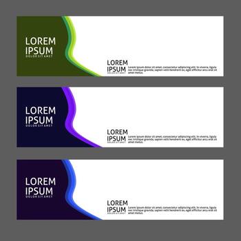 banner background, vector design in three different colors,