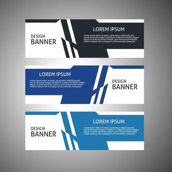 abstract design banner, simple elegant template, in tricolor, rectangle, vector