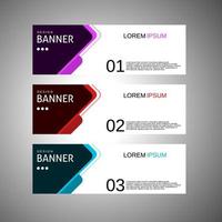 Abstract corporate business banner template, horizontal advertising business banner layout set flat design, clean geometric abstract header background template for website design, vector