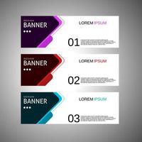 Abstract corporate business banner template, horizontal advertising business banner layout set flat design, clean geometric abstract header background template for website design, vector