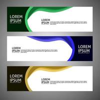 banner background, vector design in three different colors,