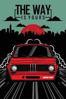 CAR POSTER ILLUSTRATION READY FORMAT EPS 10.eps vector