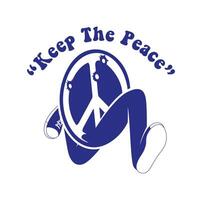 Keep the peace vector illustration