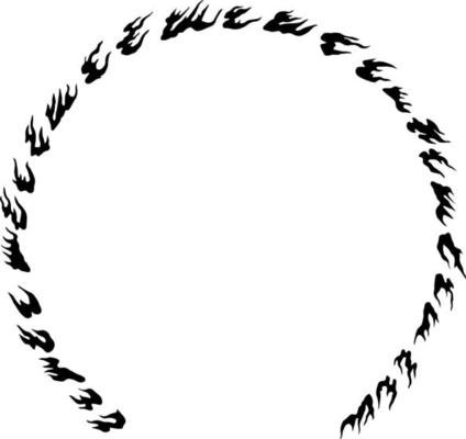 Vector icon fire circle