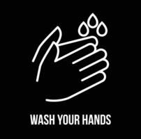 Outline wash your hand icon vector illustration