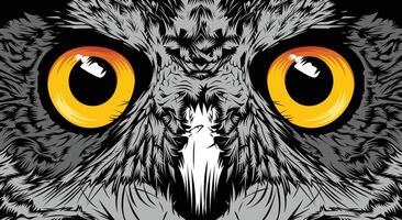 Owl head vector illustration