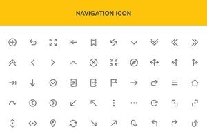 50 sign navigation icon symbol set pack bundle vector