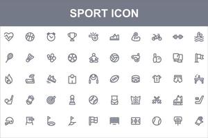 Paquete de 50 iconos deportivos vector