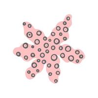 Doodle starfish sea in hand drawn style on white background. Starfish design vector illustration isolated.