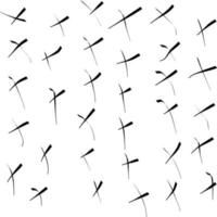 Abstract background. Lots of small crosses. Doodle hand drawn pattern. black and white vector