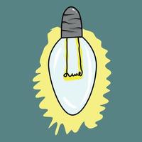 Glass lamp doodle style vector