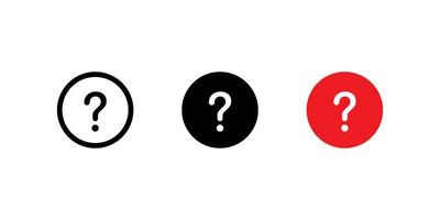 Question Mark Icon Vector in Flat Design