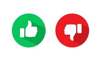 Like and Dislike, Thumb Up Down Icon Vector in Flat Style