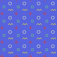 Geometric abstract seamless pattern with different shapes. Retro background. Endless repeatable print. vector