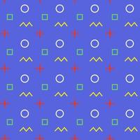 Geometric abstract seamless pattern with different shapes. Retro background. Endless repeatable print. vector