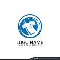 diseño moderno del logo de los servicios de lavandería. diseño de logotipo editable vector