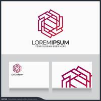 Modern geometric abstract logo design. Editable symbol vector illustration