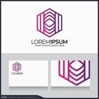 Modern geometric abstract logo design. Editable symbol vector illustration