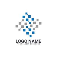 Abstract digital technology symbol logo design. Editable logo design vector