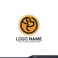 Pets care logo design. Modern editable logo design vector