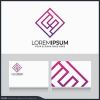 Modern geometric abstract logo design. Editable symbol vector illustration