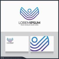 Modern geometric abstract logo design. Editable symbol vector illustration