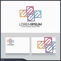 Modern geometric abstract logo design. Editable symbol vector illustration