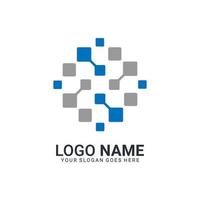 Abstract digital technology symbol logo design. Editable logo design vector