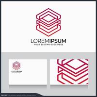 Modern geometric abstract logo design. Editable symbol vector illustration