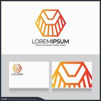 diseño de logotipo abstracto geométrico moderno. ilustración de vector de símbolo editable