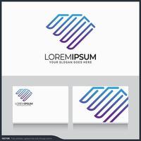 Modern geometric abstract logo design. Editable symbol vector illustration