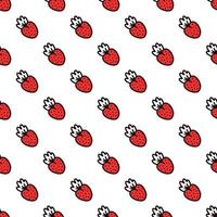 Seamless pattern with strawberries. Vector illustration