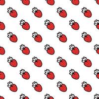 Seamless pattern with strawberries. Vector illustration