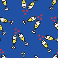 pattern with champagne glasses.Vector illustration vector