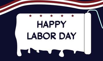 HAPPY LABOR DAY BANNER WITH BLUE BACKGROUND, vector banner design.