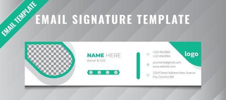 Professional modern email signature or footer square templates premium vector, Illustration contact web, business email address template, Corporate modern and professional email signature for a websit vector