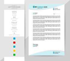 A4 size Business letterhead template. This modern creative and elegant letterhead is a must for your office. 2 theme colorwork, black, and others. vector