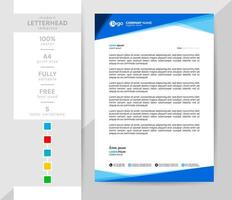 A4 size Business letterhead template. This modern creative and elegant letterhead is a must for your office. 2 theme colorwork, black, and others. vector